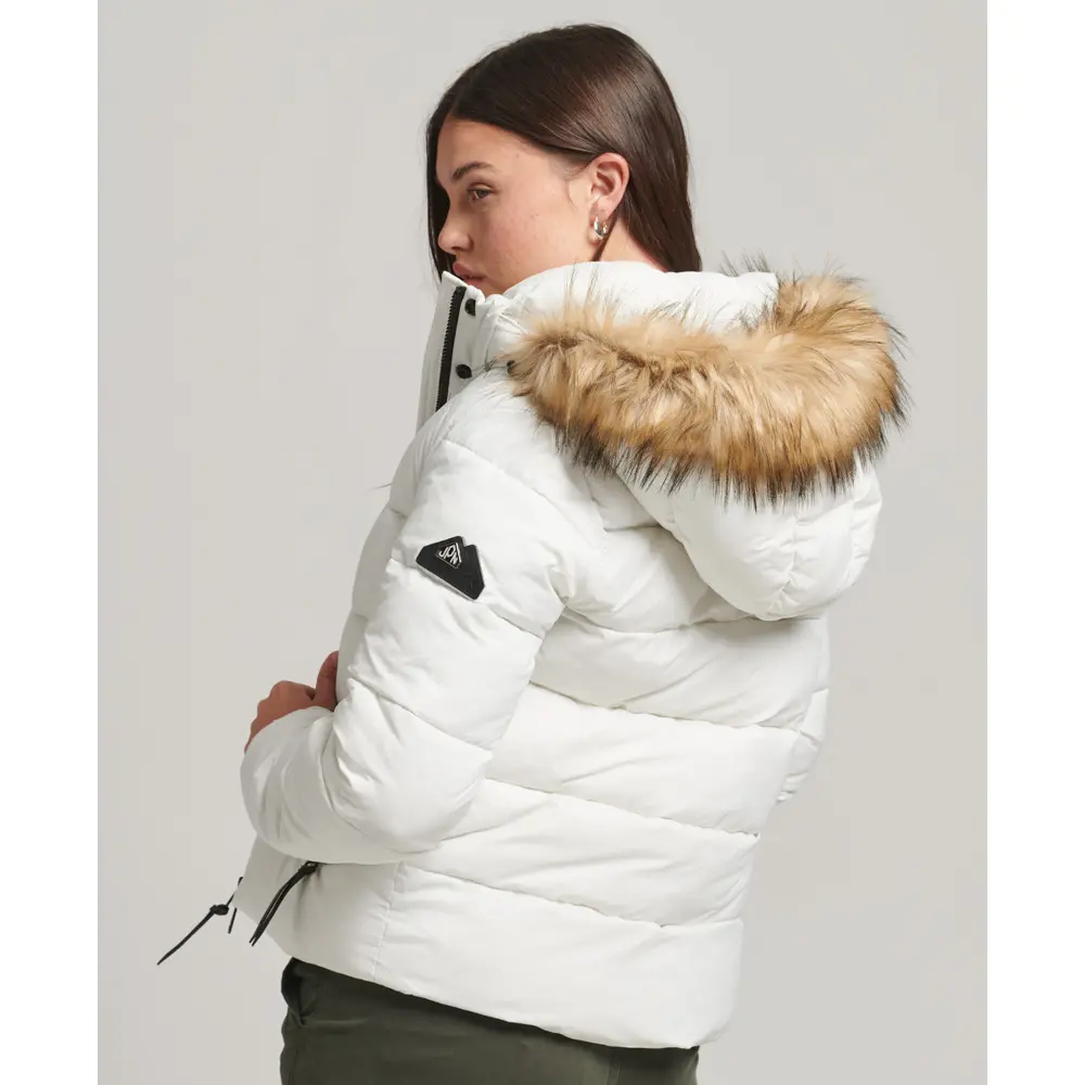 Doudoune courte à capuche femme Superdry Basket-Center