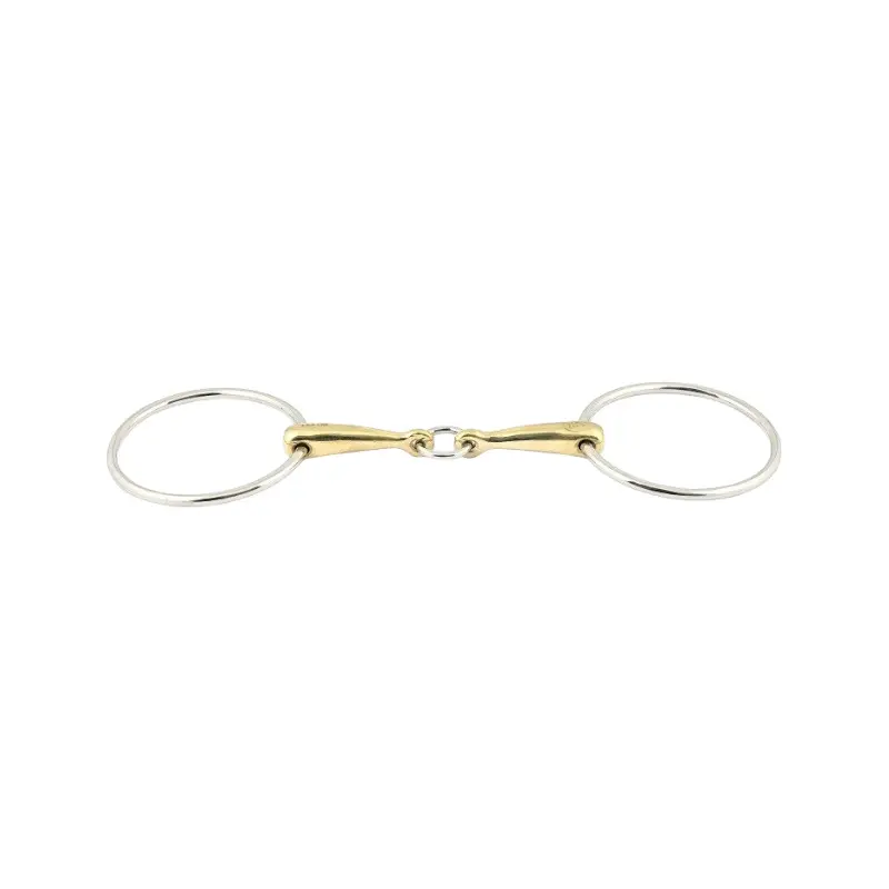 Mors double brisures pour cheval anneau central Jump'In