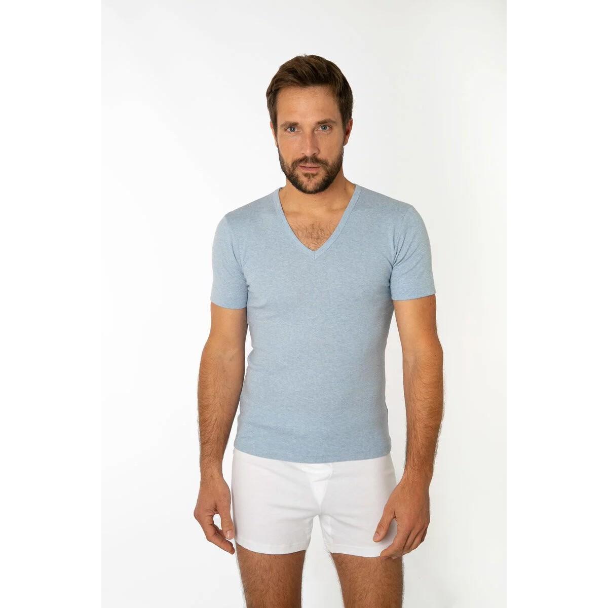 3422762106610 - T-Shirt mit kurzen Ärmeln und V-Ausschnitt Armor-Lux