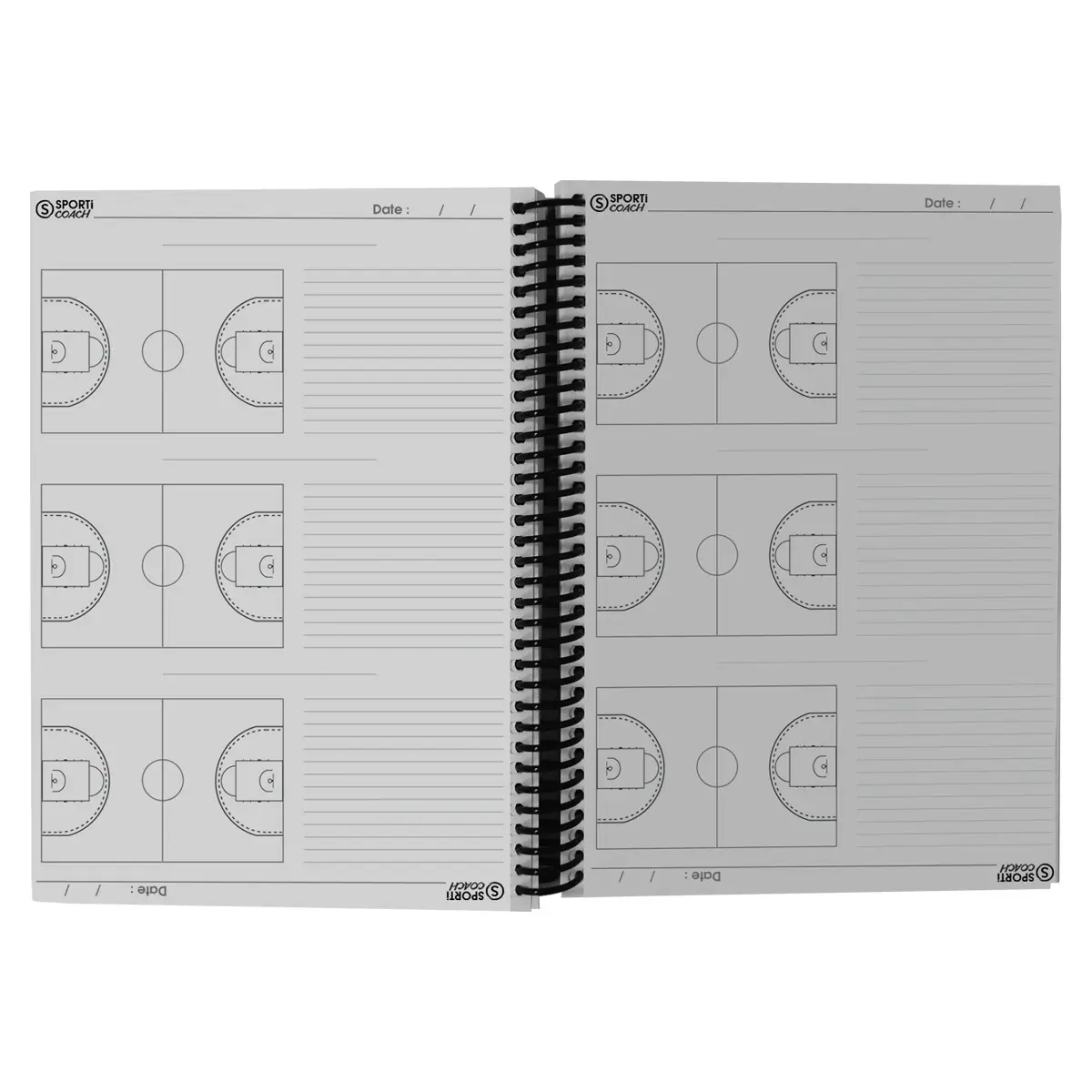 Notizbuch Coach Basketball mit Spiralbindung a4 Sporti