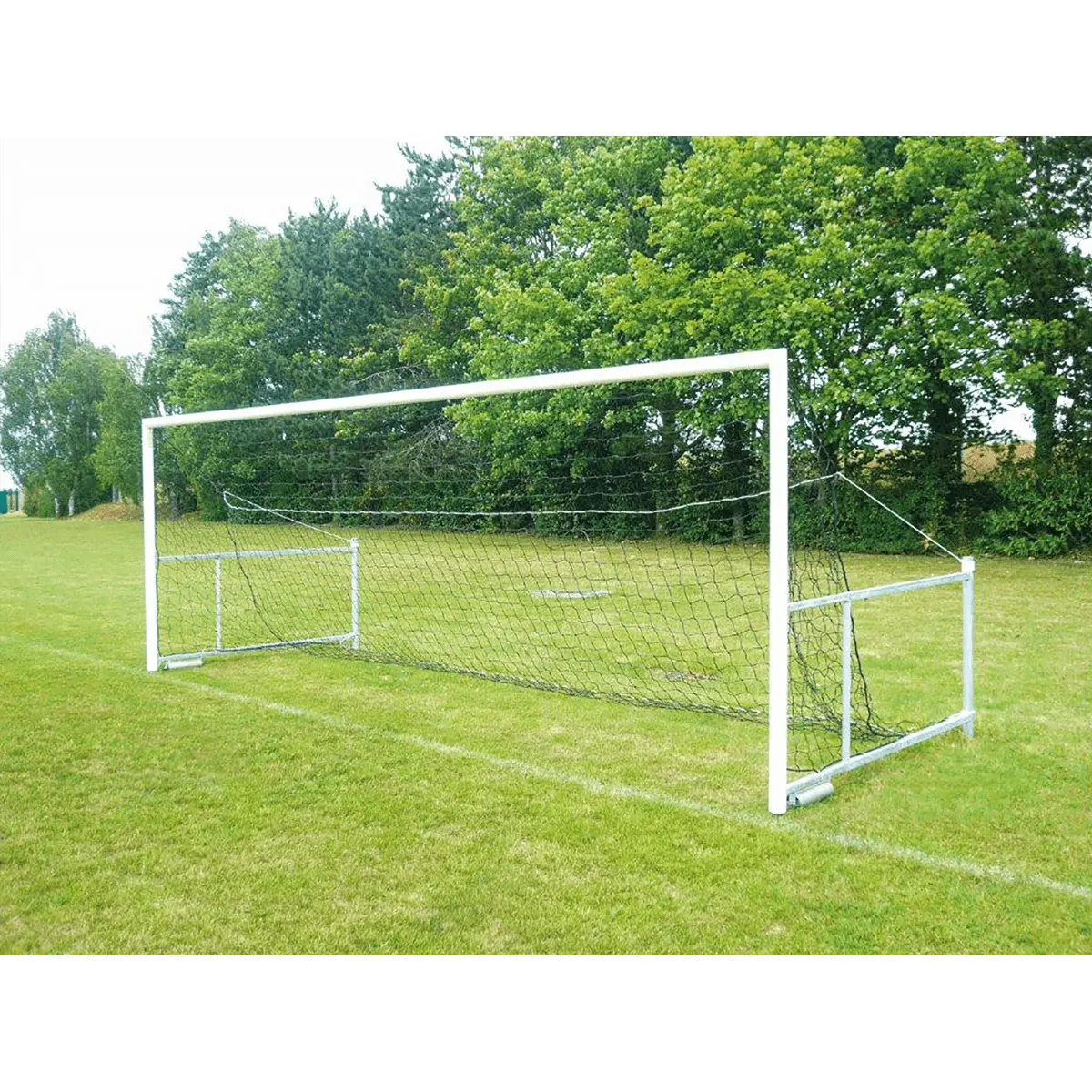Tor-Paar aus Aluminium, Tiefe 2,10 bis 3,10 m Sporti