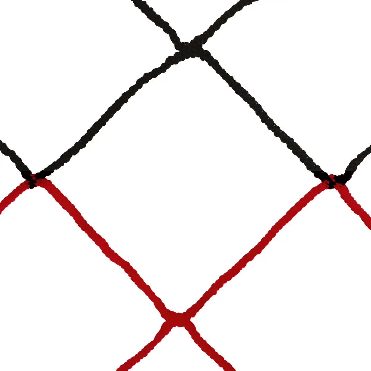 Paar bicolor 4mm geflochtene Fußballnetze für 11er Mannschaften einfache Maschen 120 Bienenwabe Sporti