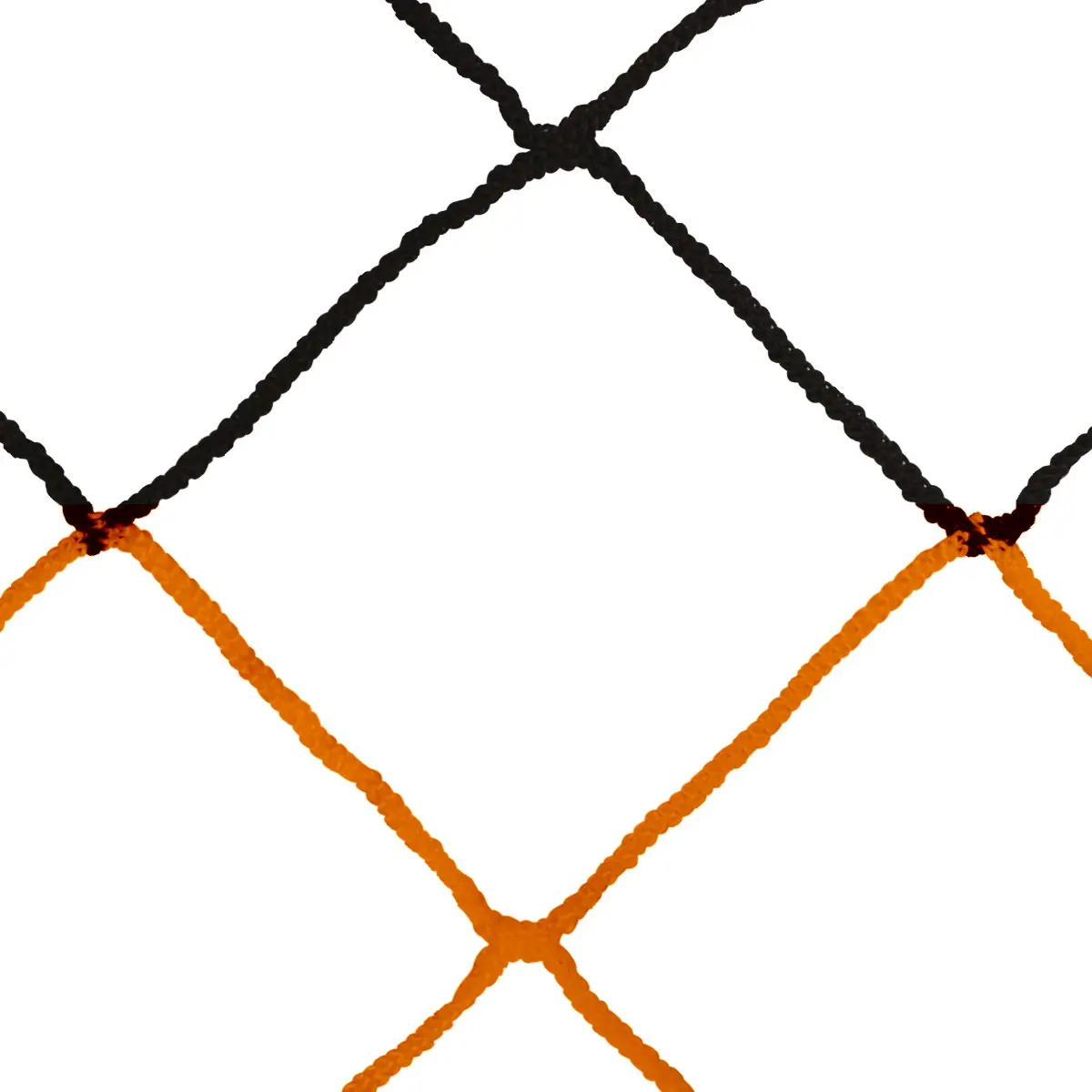 Paar bicolor 4mm geflochtene Fußballnetze für 11er Mannschaften einfache Maschen 120 Bienenwabe Sporti