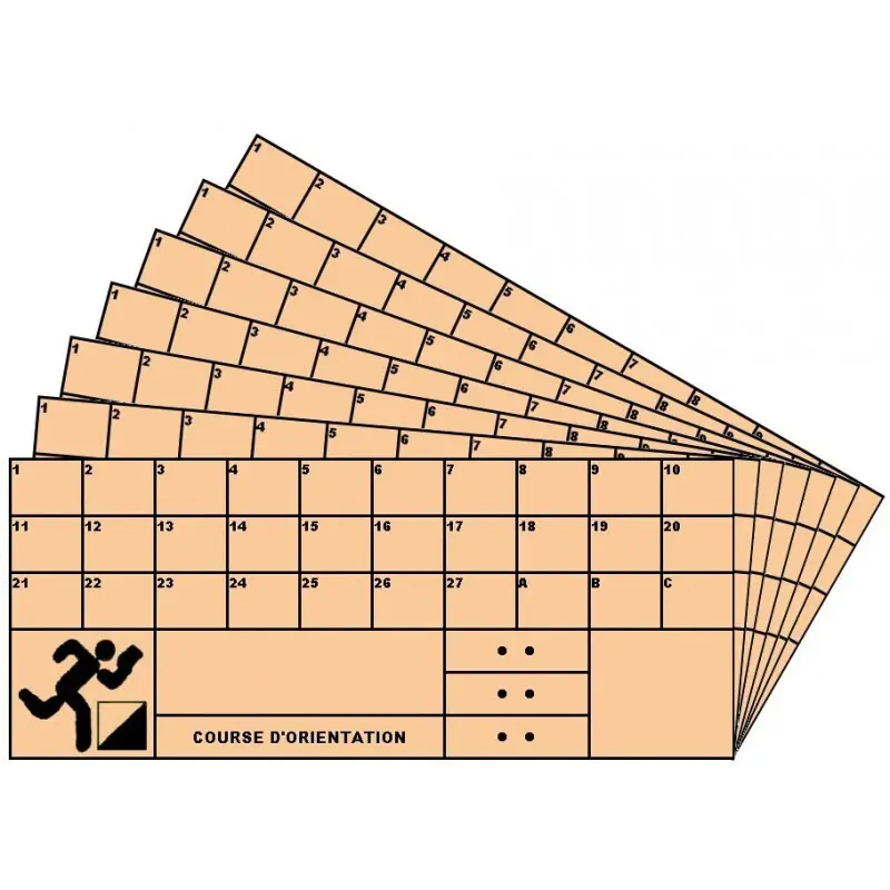SEA Cartons de contrôle Sporti France (x50), Orange, Taille TU