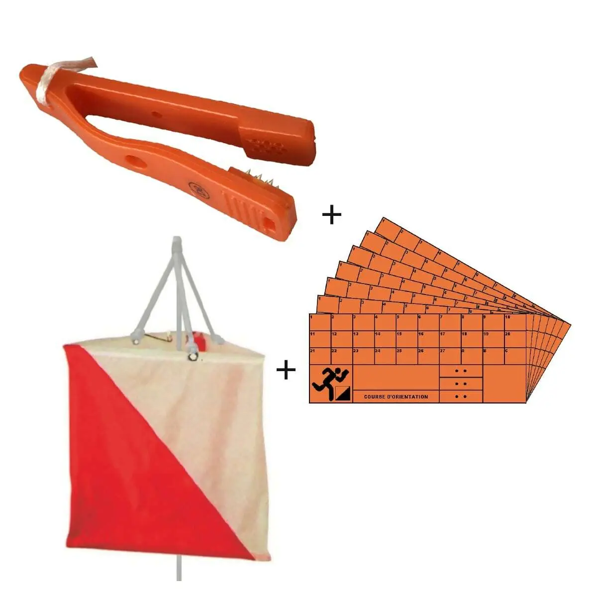 SEA Kit course d'orientation, Orange, Taille TU