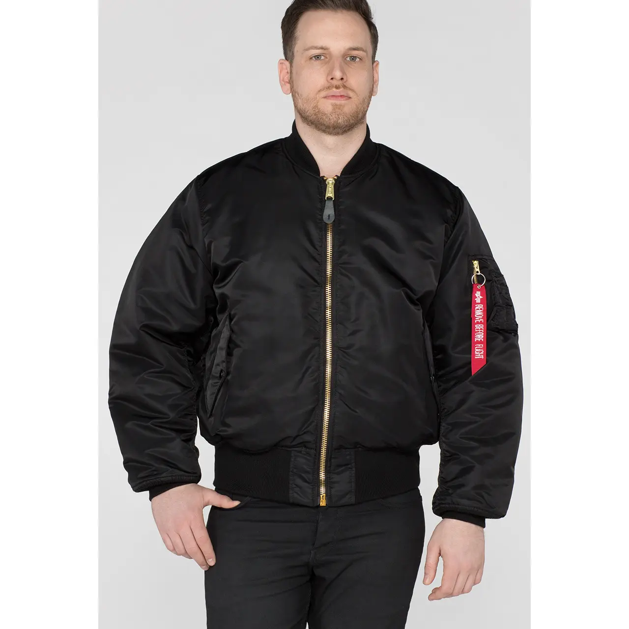 4260241998610 - Bomberjacke in unifarbenem Design Modell MA-1