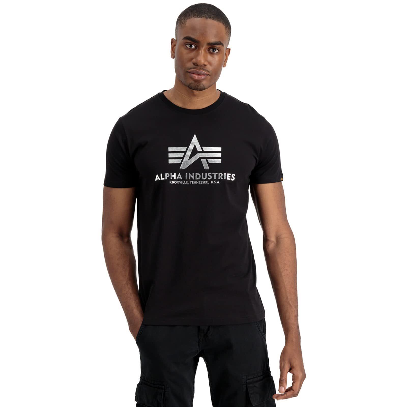 4059146396252 - T-shirt Alpha Industries Basic Foil Print