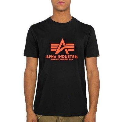4059146324460 - Alpha Industries Basic T Neon Print T-Shirt schwarz