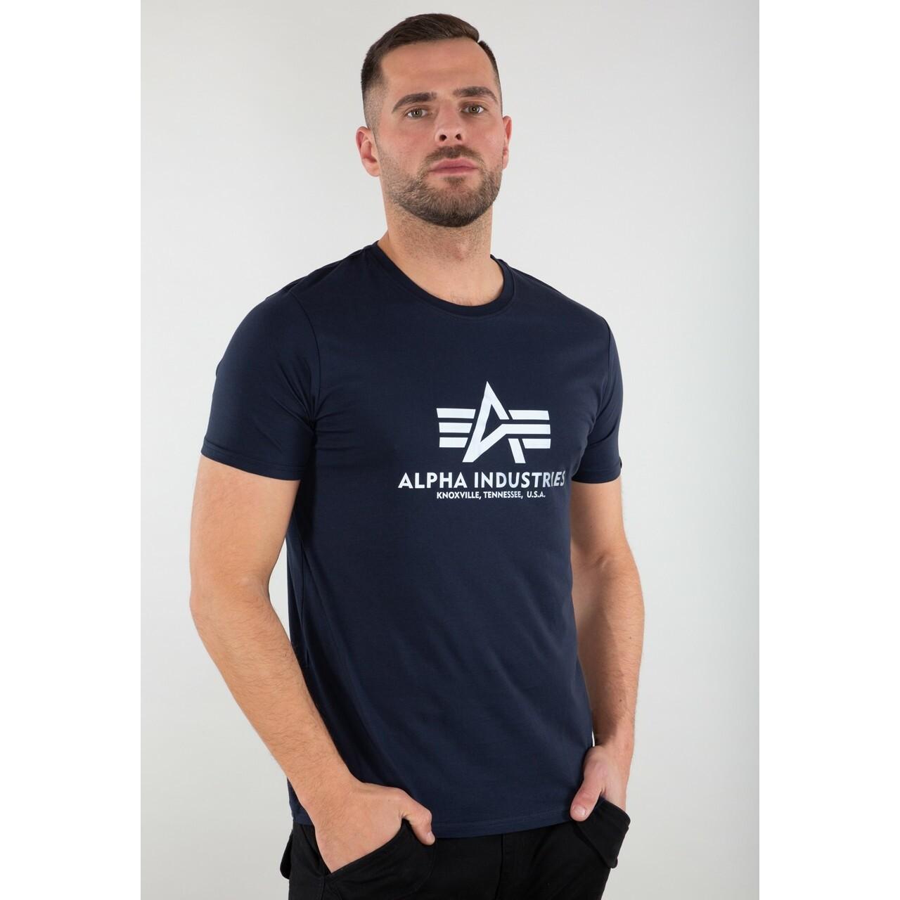 4059146324873 - Industries Basic Reflective Print T-Shirt - Blau - S - unisex