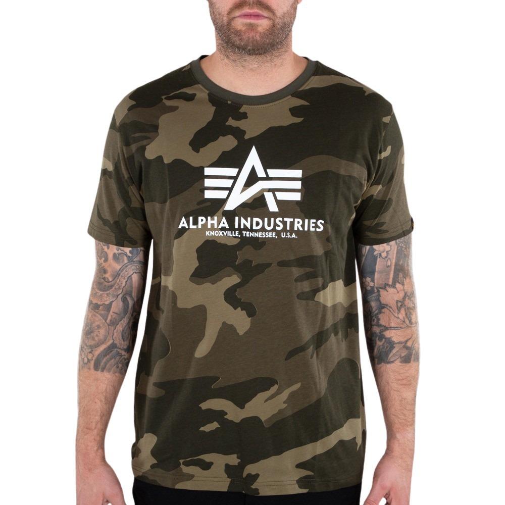 4059146455423 - Alpha Industries BASIC T CAMO T-Shirt camouflage in L