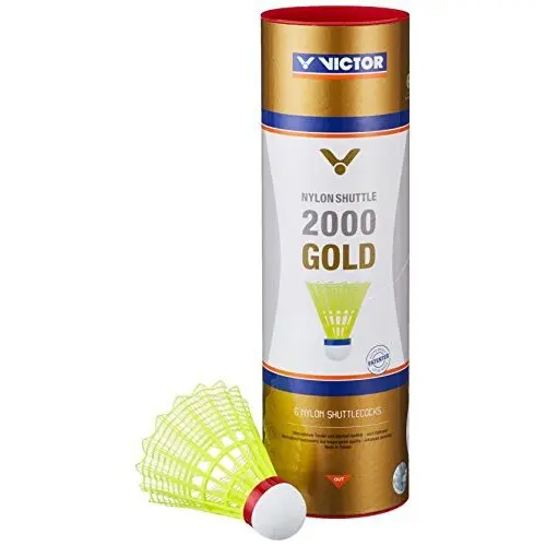 Tube mit 12 Badminton-Federbällen Victor Nylon Shuttle 2000