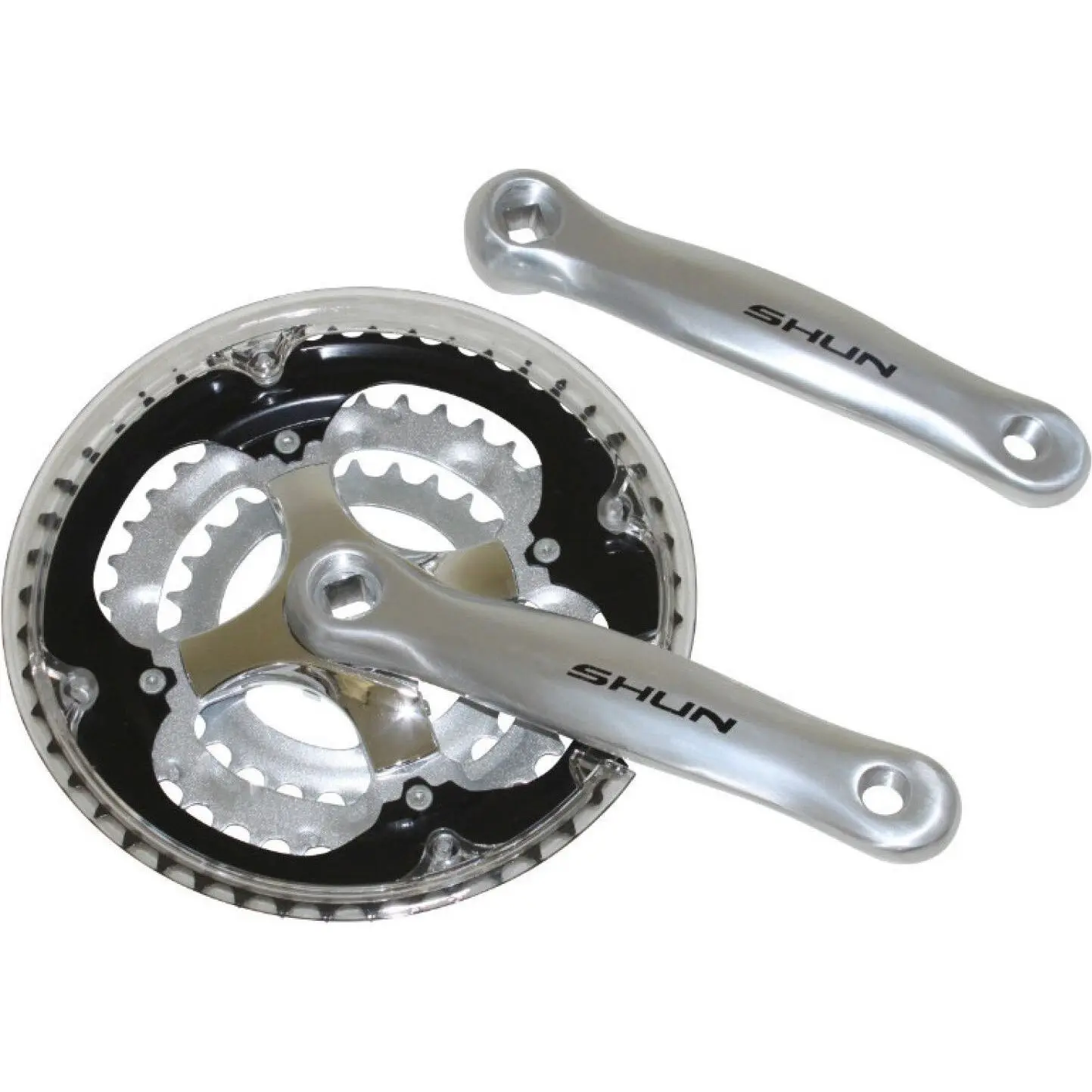 Velo Store - UK Aluminum mountain bike crankset P2R 7-8V. 170 mm 48-38-28 | Extra 10% off with Subscription, Postage £16.79 to UK Fedex.