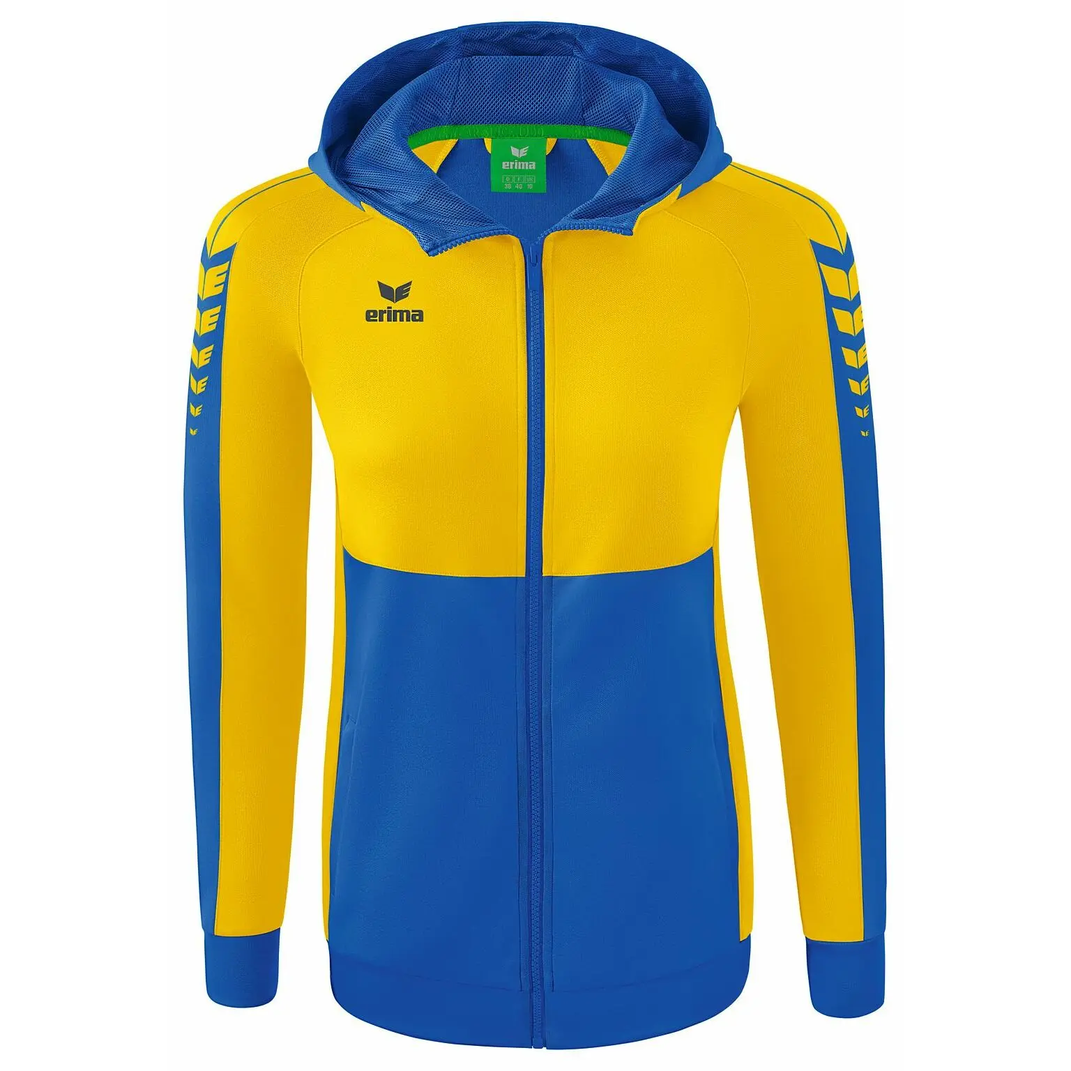 Erima Giacca Con Cappuccio Da Allenamento Six Wings Donna – Morbida, Cotton Touch, Con Tasche Laterali E Polsini A Coste