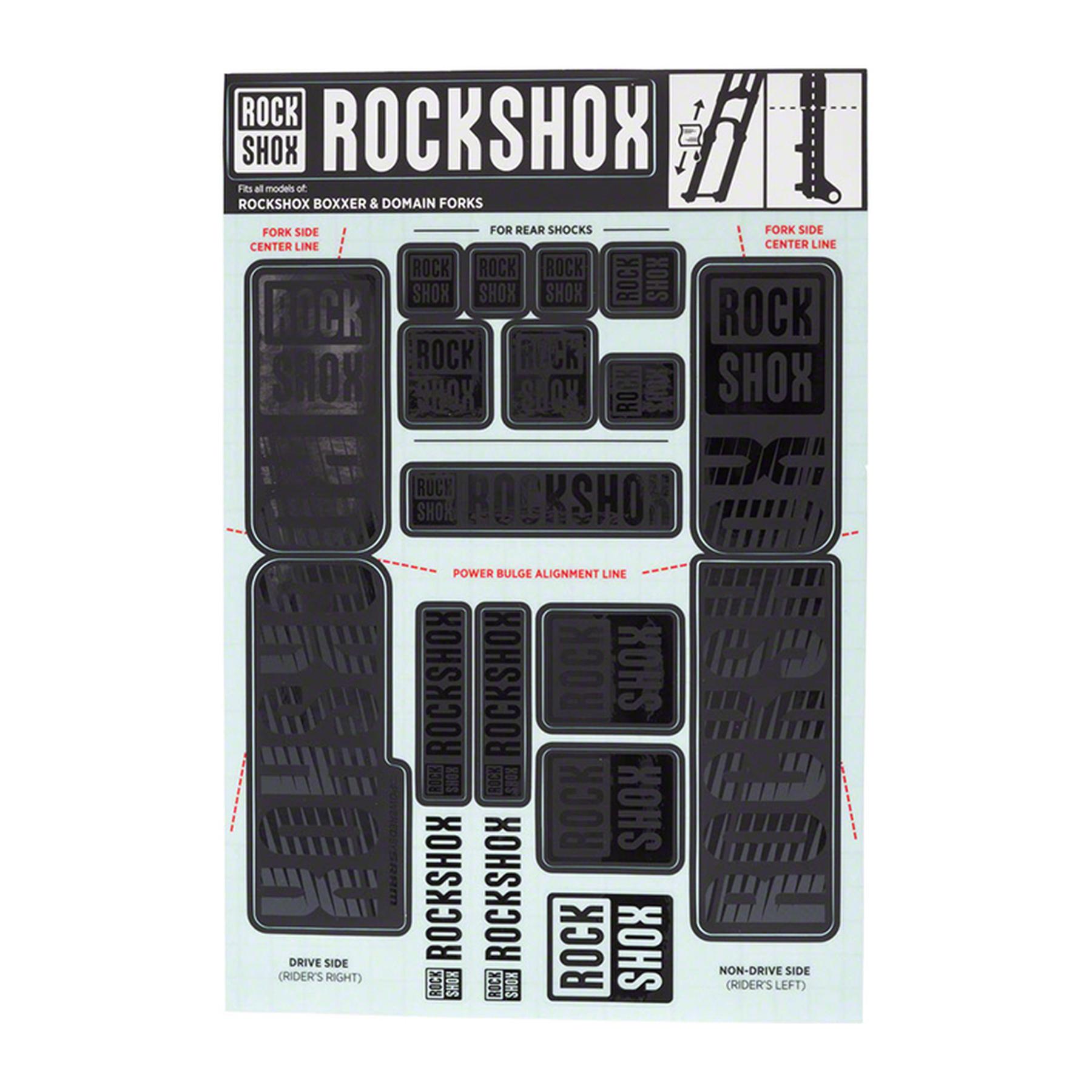 Velo Store - UK RockShox Sticker kit for forks Rockshox Boxxer/Domain Dual | Extra 10% off with Subscription, Postage £16.79 to UK Fedex.