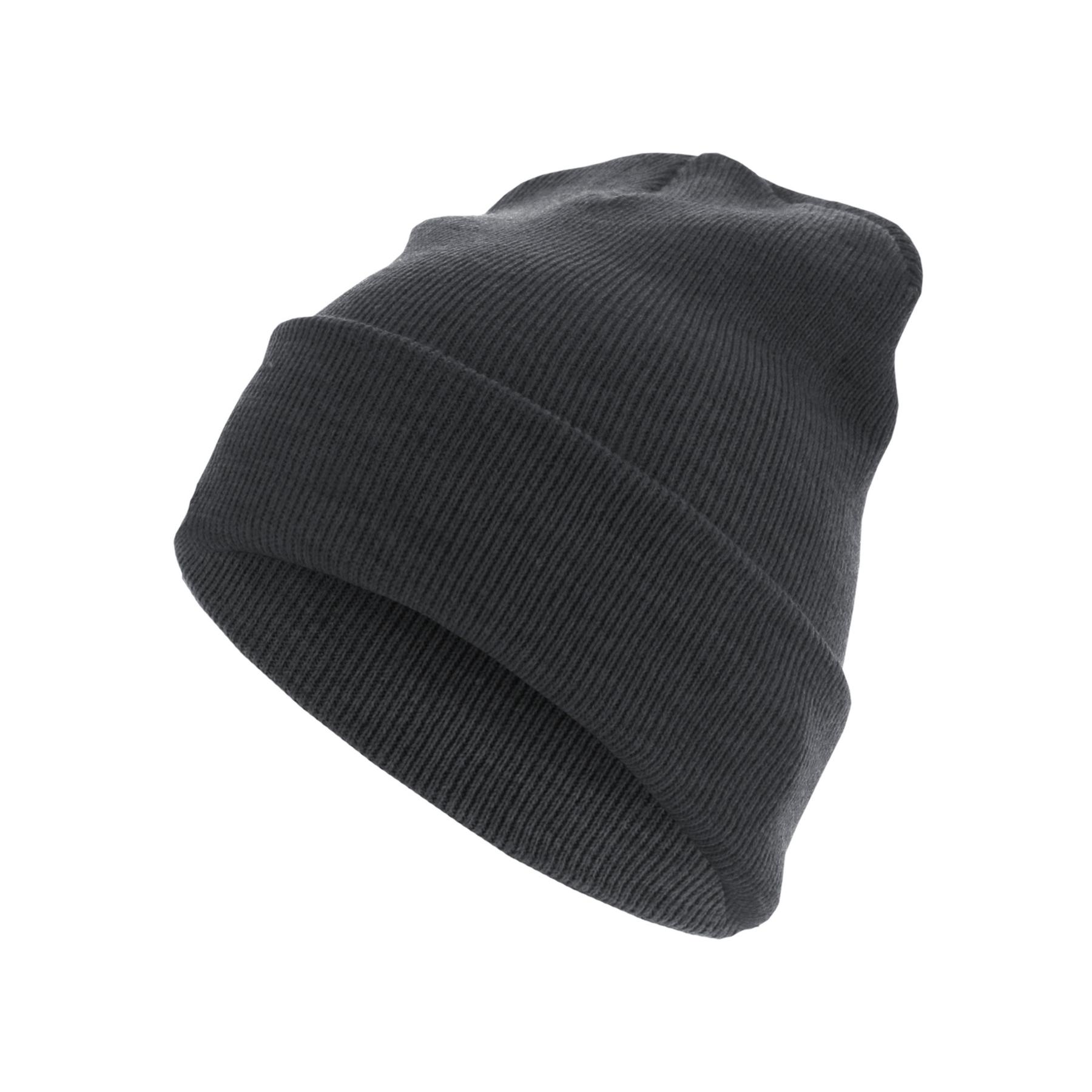 4250284140374 - Beanie Basic Flap Long Version Mütze grau