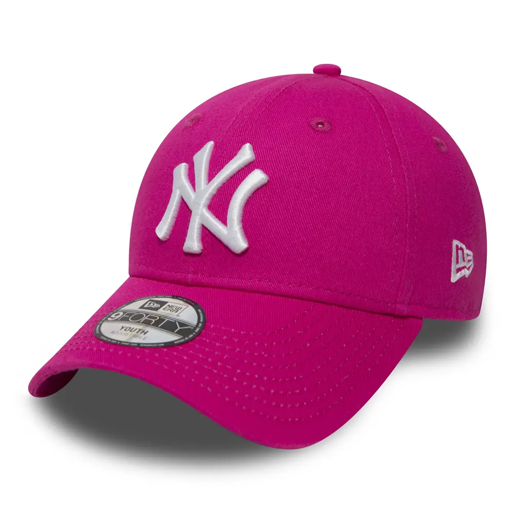 0885429051501 - New Era Kids Cap Adjustables - NY YANKEES - Hot Pink-White