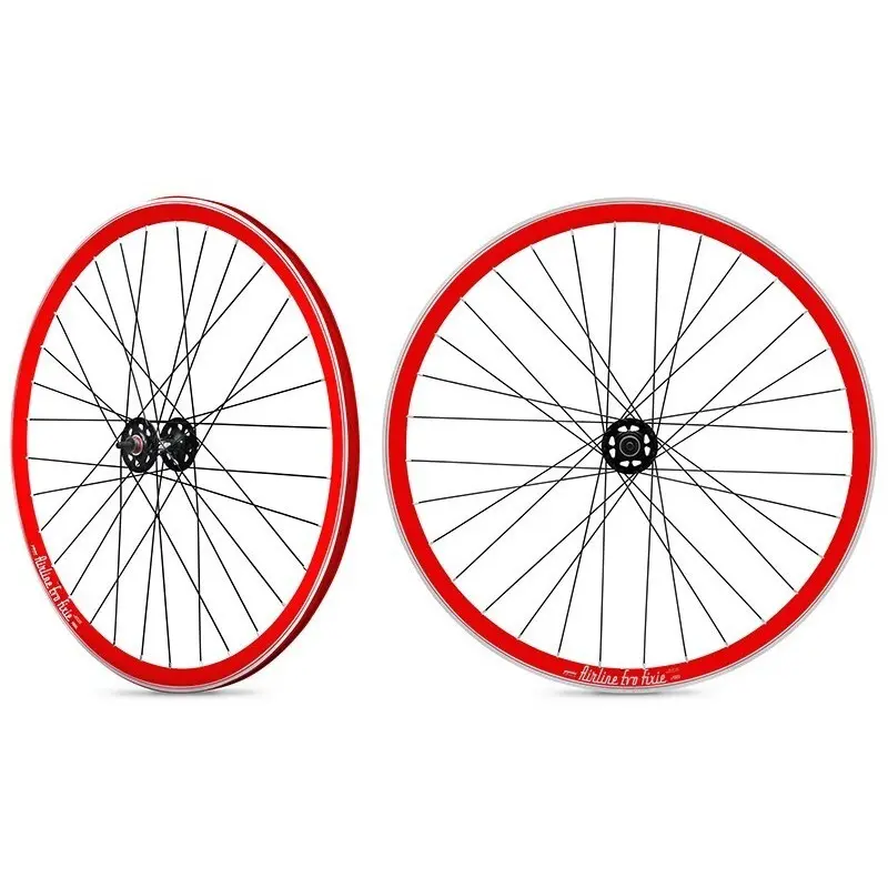 Velo Store - UK Rear wheel fixie red rim black hub Rodi | Extra 10% off with Subscription, Postage £16.79 to UK Fedex.