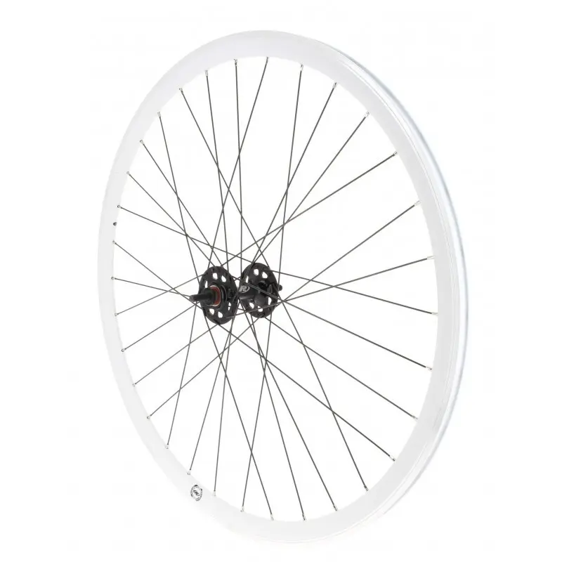 Velo Store - UK Front wheel fixie white rim black hub Rodi | Extra 10% off with Subscription, Postage £16.79 to UK Fedex.
