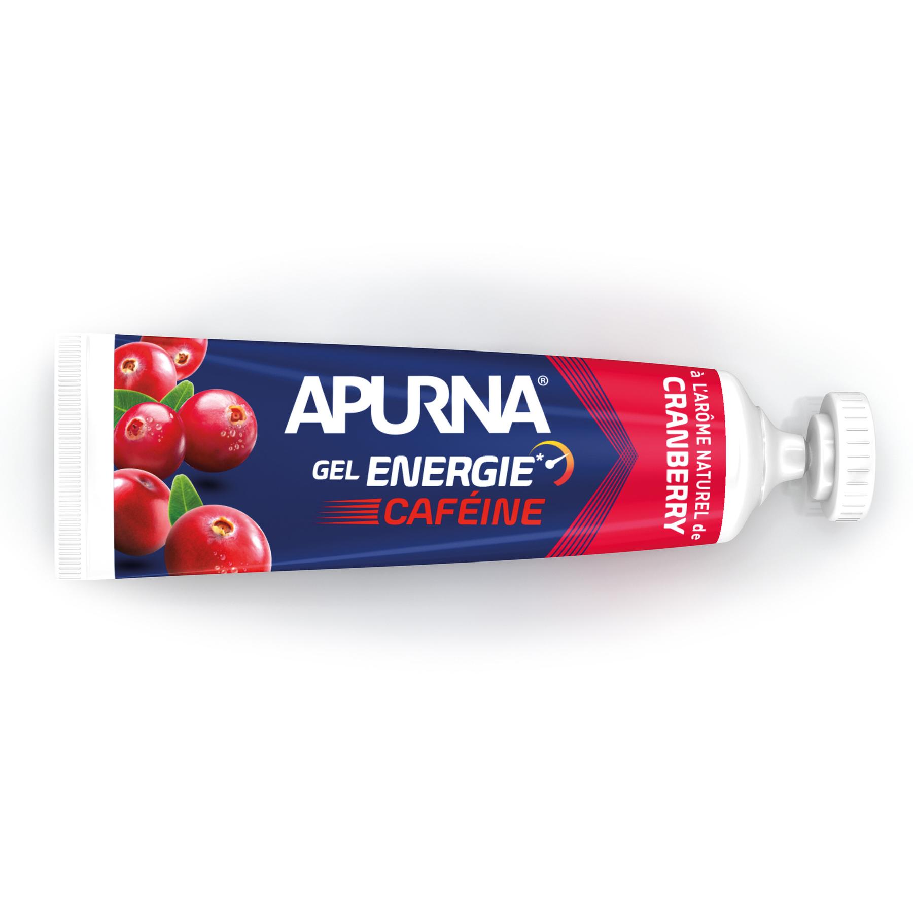 Velo Store - UK Batch of 25 gels Apurna Energie caféine cranberry - 35g | Extra 10% off with Subscription, Postage £16.79 to UK Fedex.