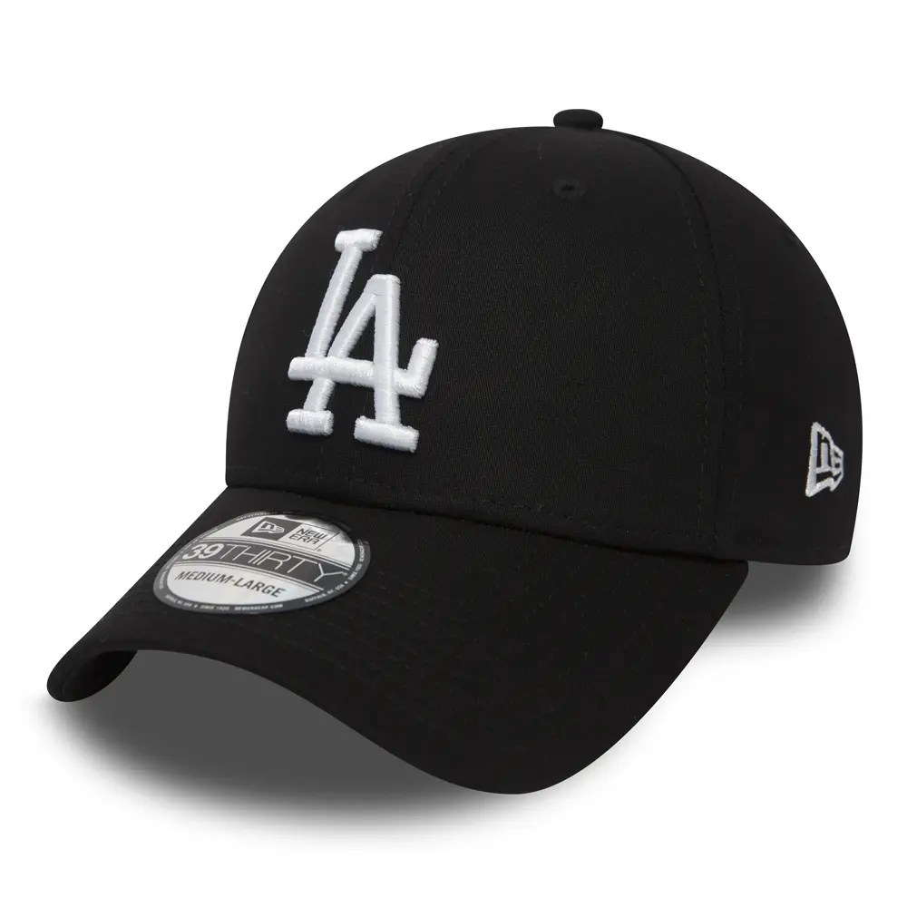 0885430014427 - New Era League Essential 39Thirty Cap LA DODGERS Schwarz Weiß 0885430014427 - New Era League Essential 39Thirty Cap LA DODGERS Schwarz Weiß