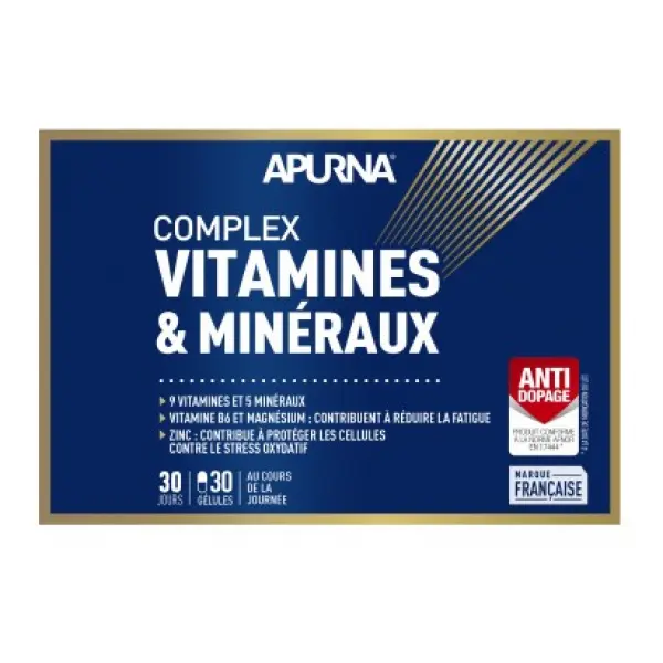 Apurna Bleu Food Supplement Case Of 30 Capsules Complexe Vitamines/Mineraux