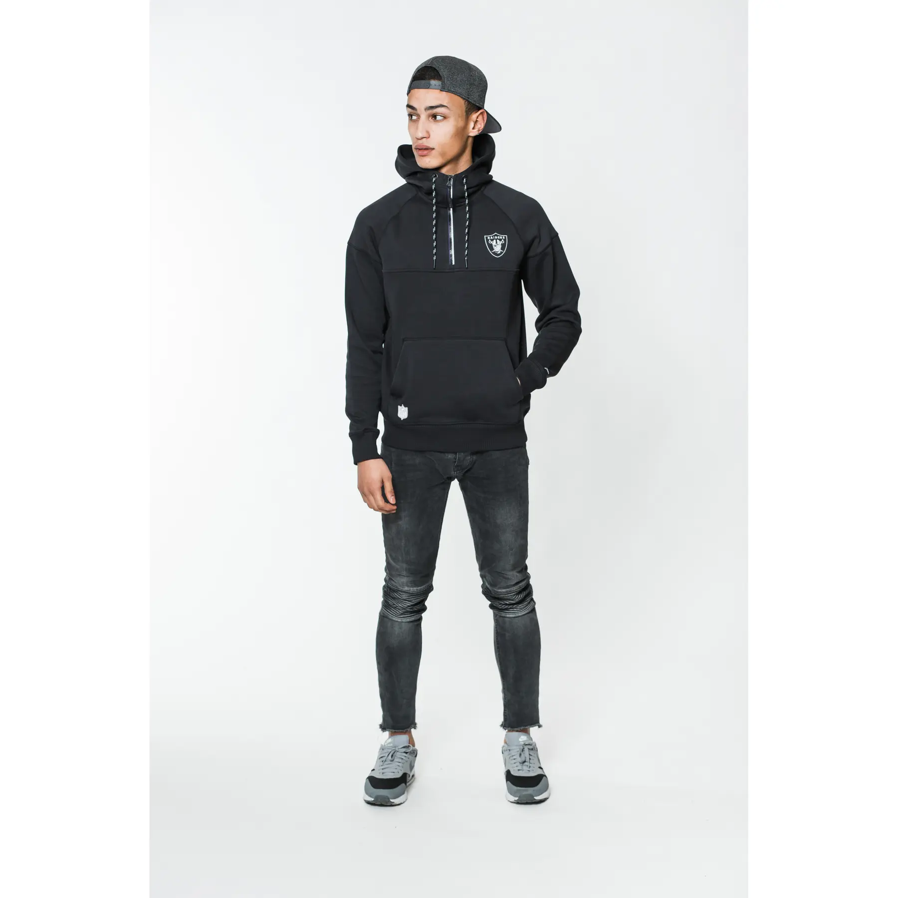 Sweat   capuche New Era  tech series 1/2 zip Oakland Raiders