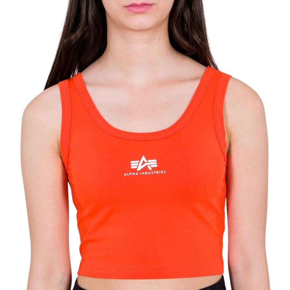 4059146428137 - Industries Basic Crop SL Damen Tank Top - Rot - M - female