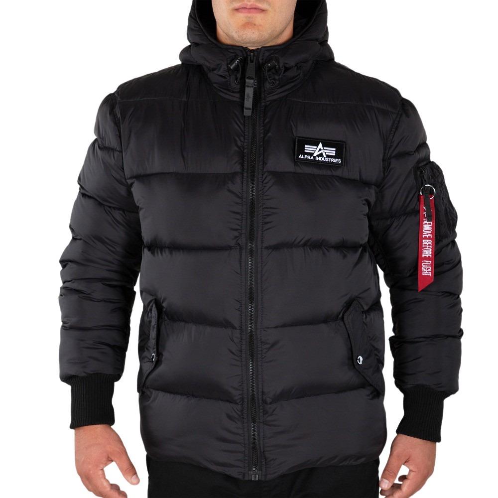4059146460984 - ALPHA INDUSTRIES Steppjacke Herren Mikrofaser schwarz Uni & Uninah