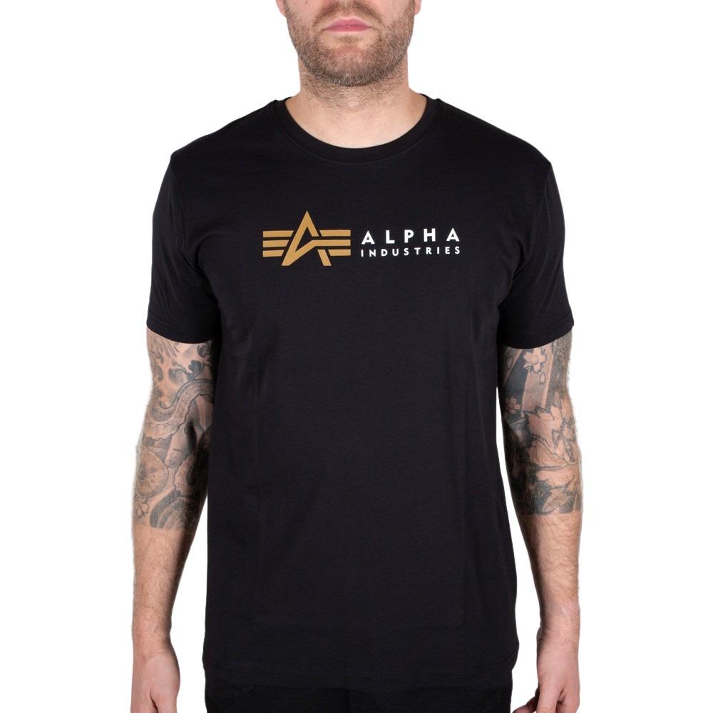 4059146472437 - Alpha Industries Alpha Label T-Shirt T-Shirt schwarz in XL