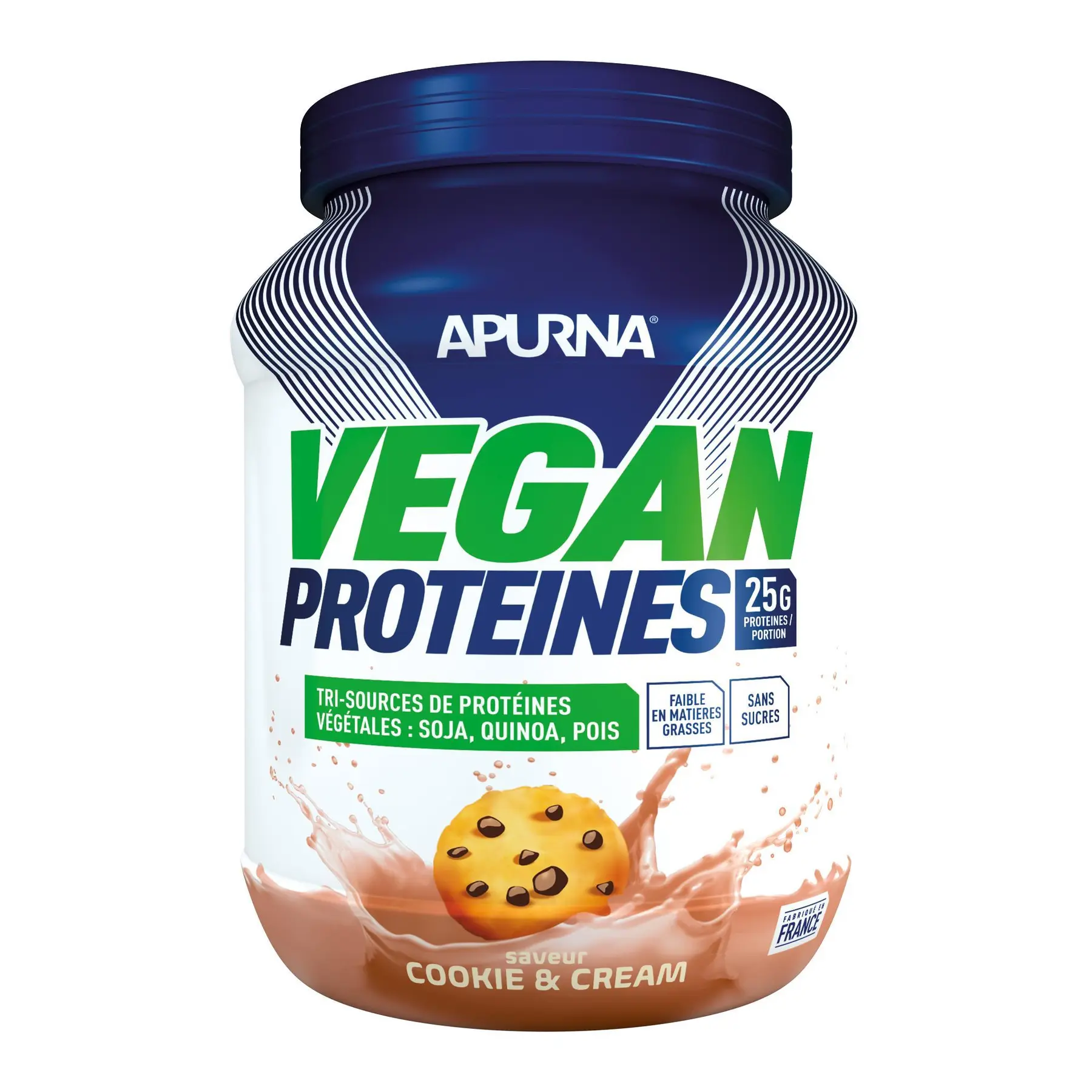 Proteina Vegana Apurna Cookie and cream 600g