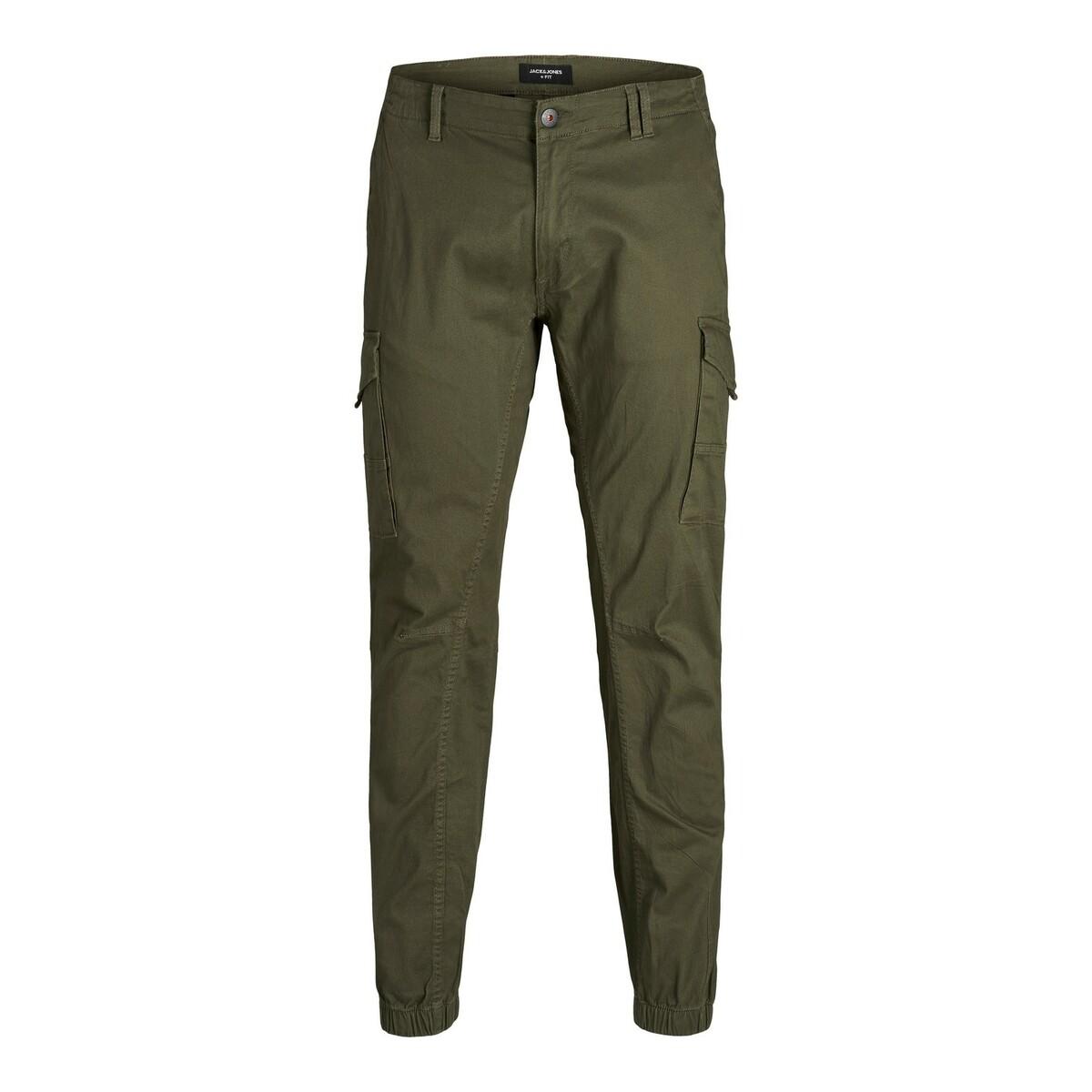 5713758181116 - Übergröße  Jack & Jones Cargohose mit Stretchanteil Paul in Oliv