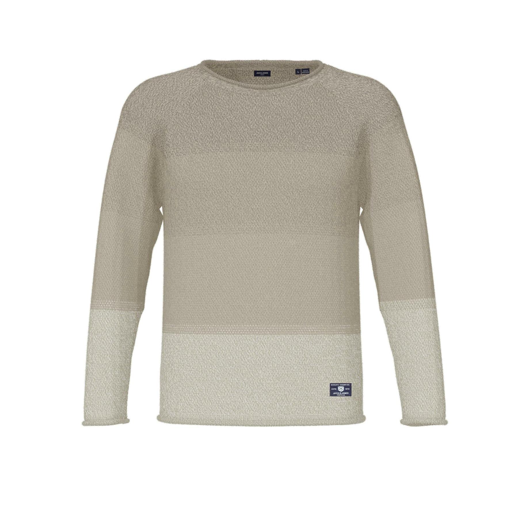 5715311444508 - Jack & Jones - Essentials - Pullover in Beige mit Farbverlaufdesign-Neutral