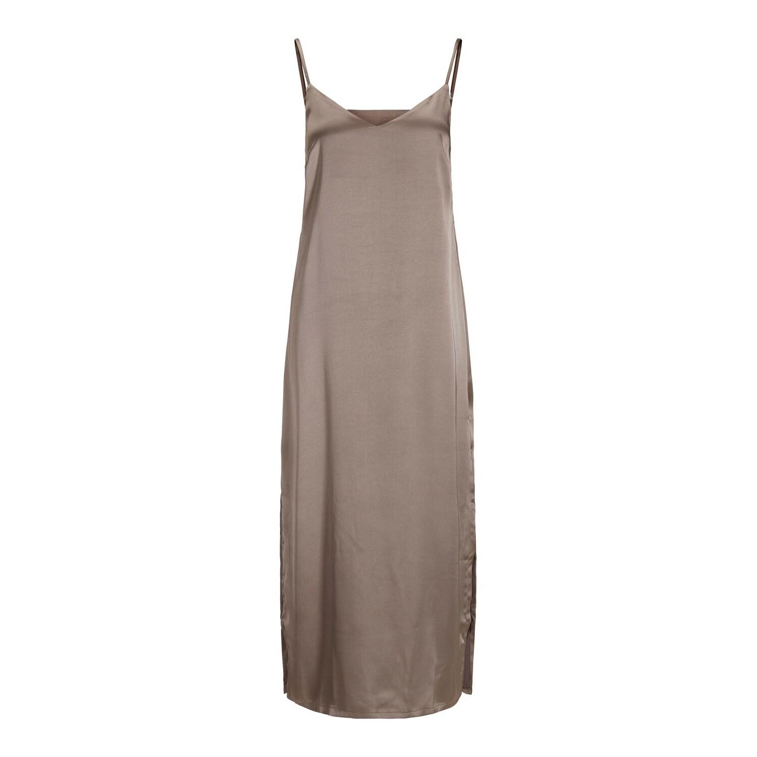 5715219322335 - JJXX - Cleo - Midi-Trägerkleid zum Reinschlüpfen aus Satin in Taupe-Neutral