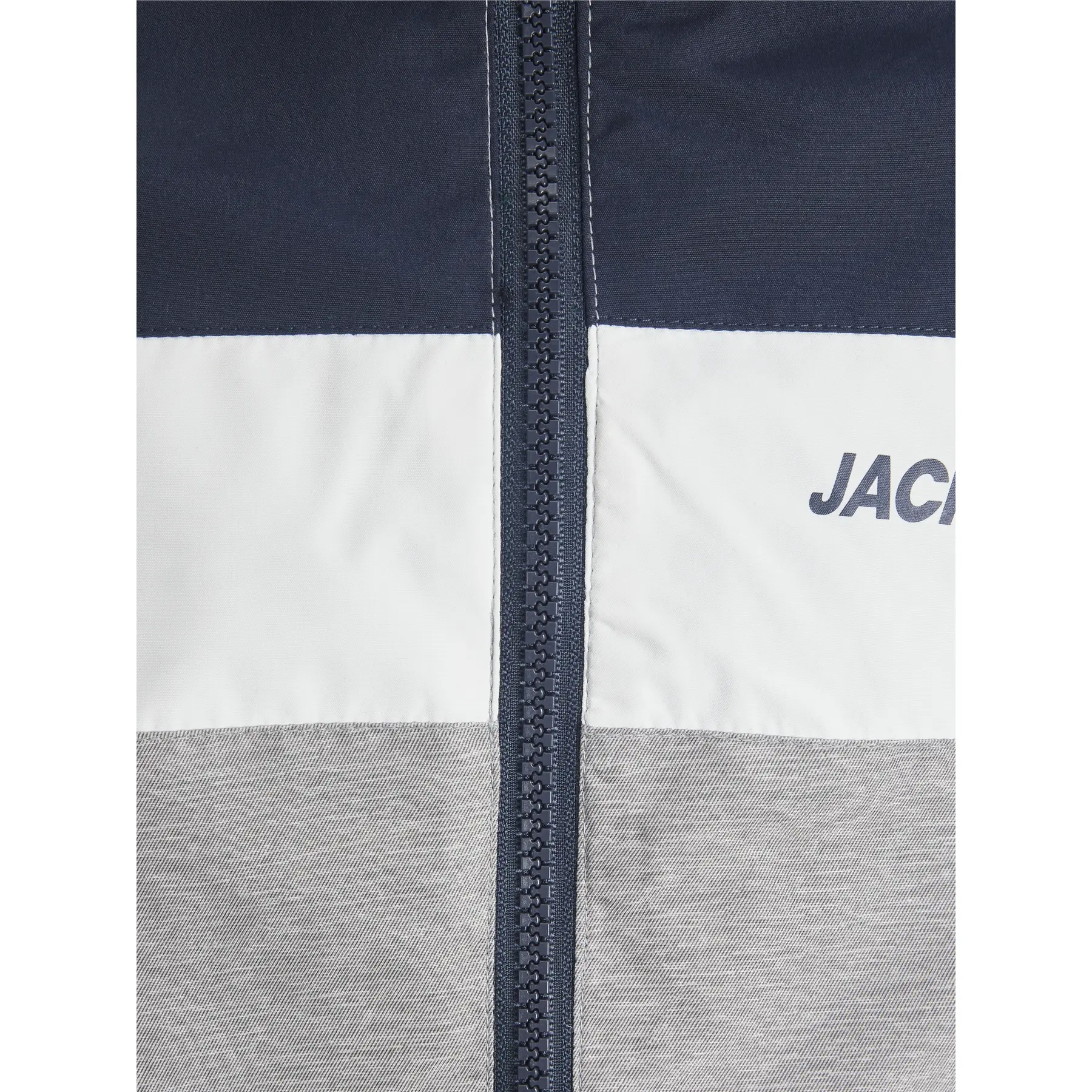 5715211922564 - JACK & JONES - Softshelljacke JJERUSH BLOCKING HOOD BOMBER in grau blau Gr140