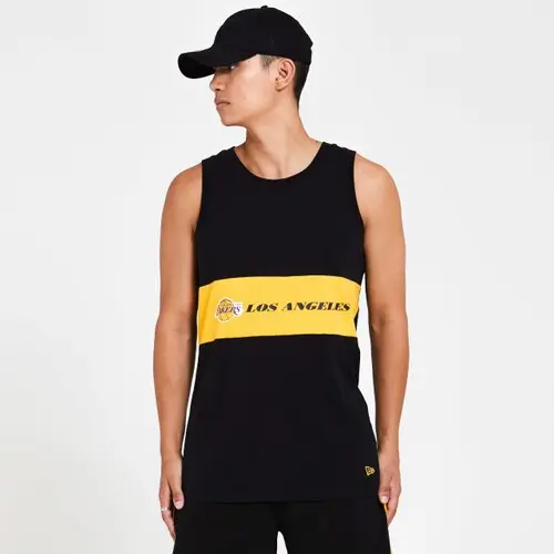 0194457234207 - T-shirt sans manches New Era  NBA Colour Block Tank Los Angeles Lakers