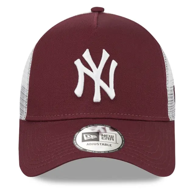 0194790986092 - New Era League Essenl Trucker Cap NY YANKEES Maroon Weiß