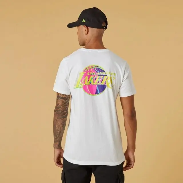 0196313101937 - Kurzarm-T-Shirt Los Angeles Lakers Neon