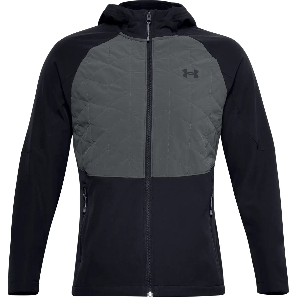 Under Armour Homme Veste ColdGear Reactor Hybrid Lite, Noir, Taille 2XL