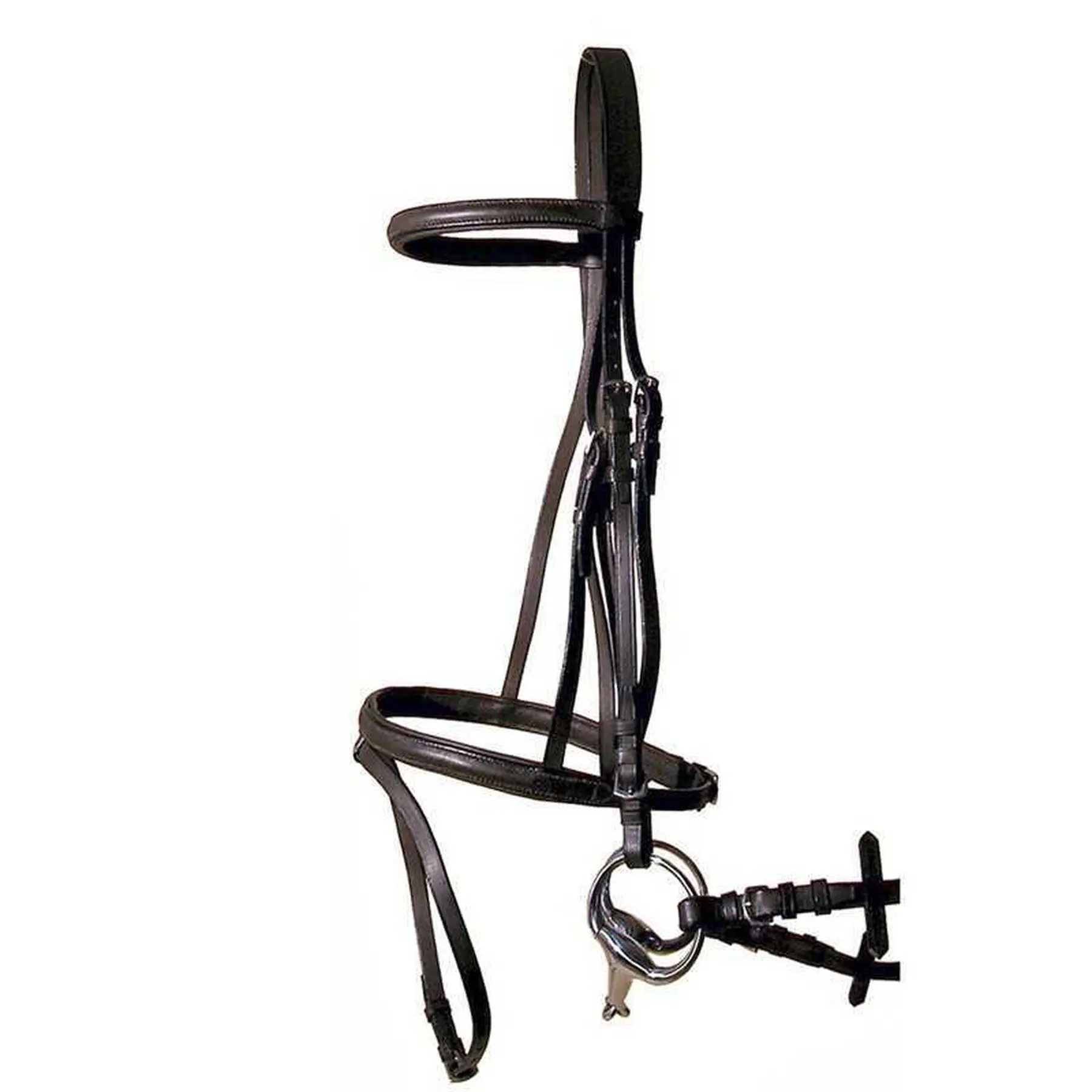 Tattini Noir Gummed Leather Profile Horse Bridles