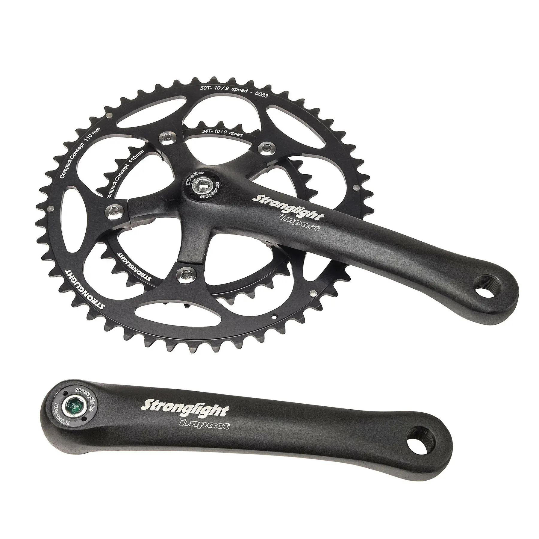 Velo Store - UK Road crankset Stronglight Impact 9-10V. 172.5 mm 50-34 8V. | Extra 10% off with Subscription, Postage £16.79 to UK Fedex.