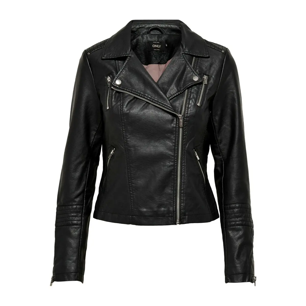 5713730490663 - ONLY Bikerjacke ONLGEMMA FAUX LEATHER BIKER OTW NOOS Black Unifarben Schwarz - Gr 38