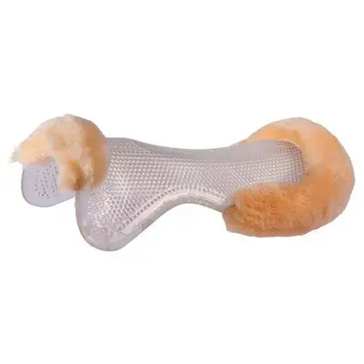Br Equitation Blanc Sheepskin Gel Saddle Pad