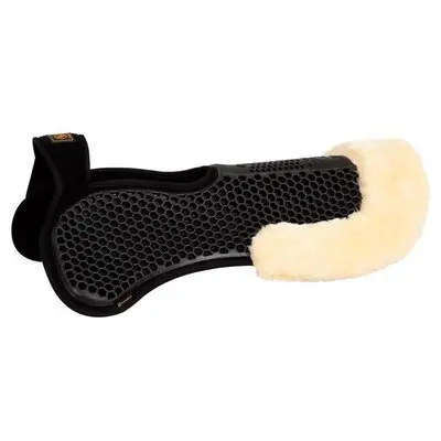Br Equitation Noir Soft Gel Saddle Pad With Notch Hexagonal