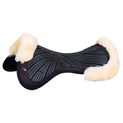 Br Equitation Noir Sheepskin Saddle Pad Memory Grip