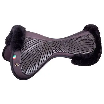 Br Equitation Noir Sheepskin Saddle Pad Memory Grip