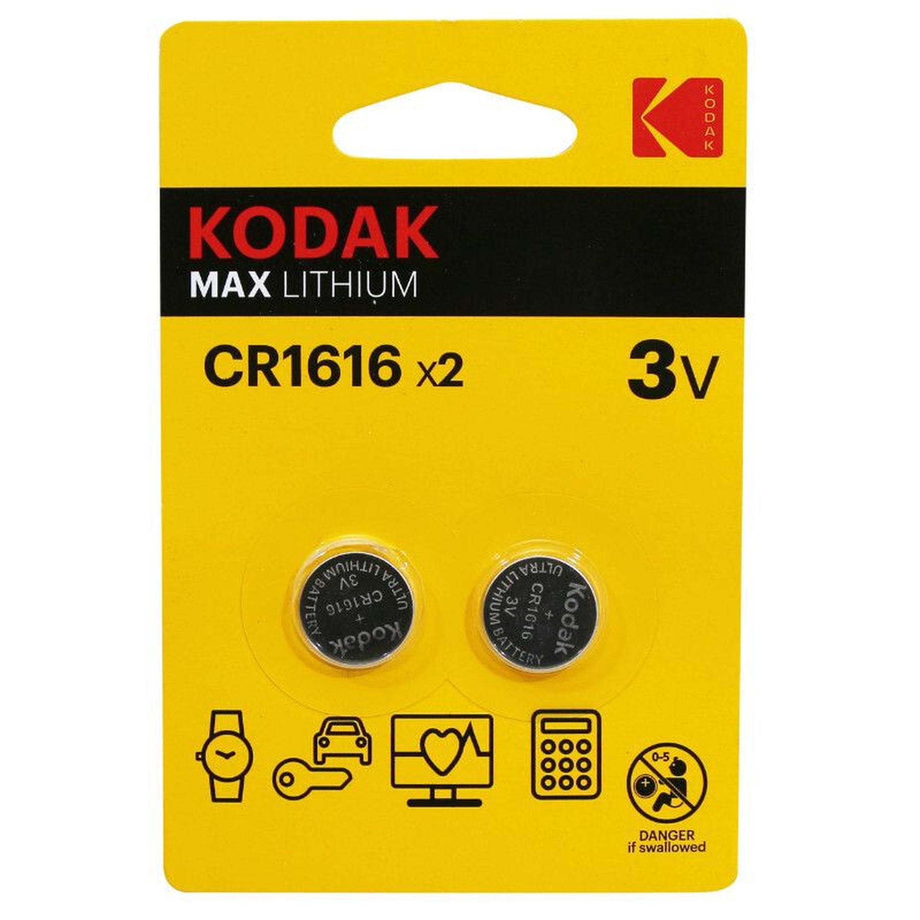Velo Store - UK Set of 2 button batteries P2R CR1616 Lithum Kodak | Extra 10% off with Subscription, Postage £16.79 to UK Fedex.