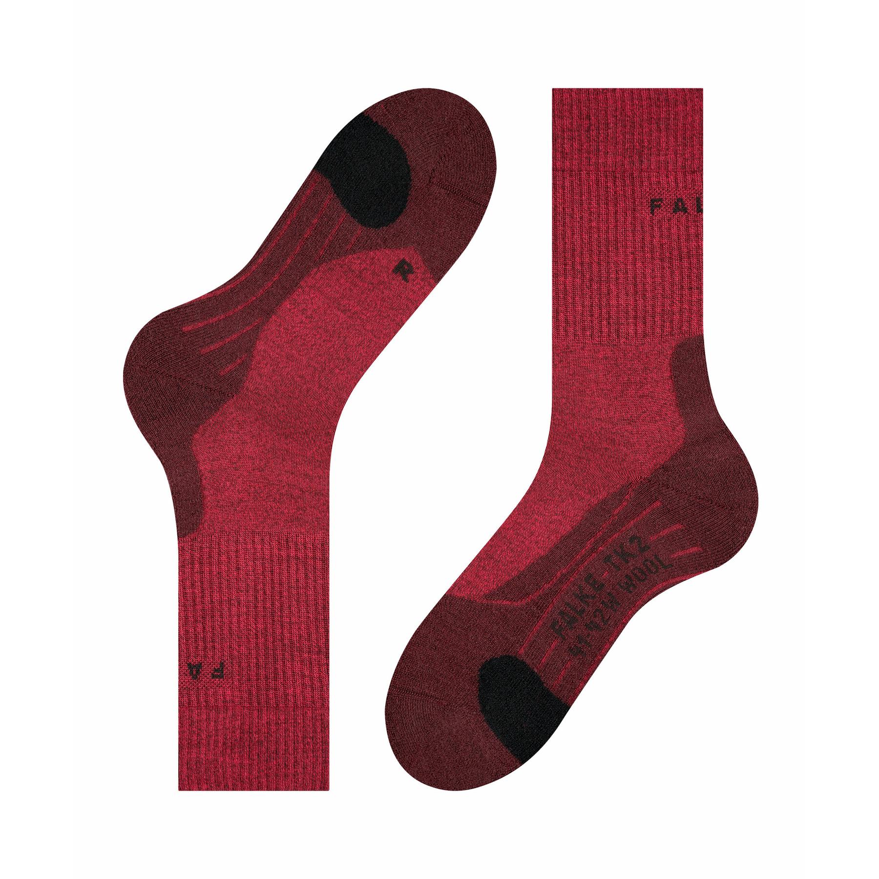 4043876535081 - TK2 Wool Damen Wandersocken (Rot 37-38 EU) Fahrradsättel