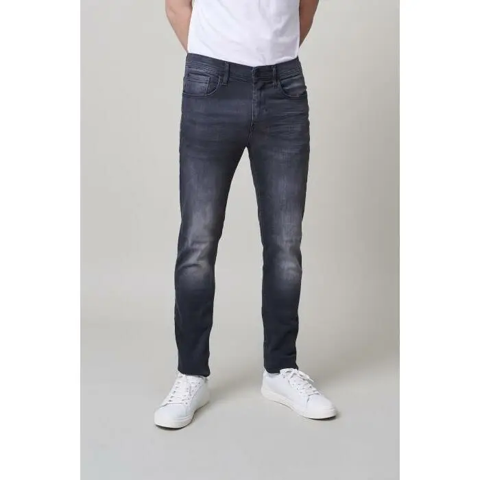 5702578392598 - Slim Fit Jeans mit Label-Patch Modell Jet
