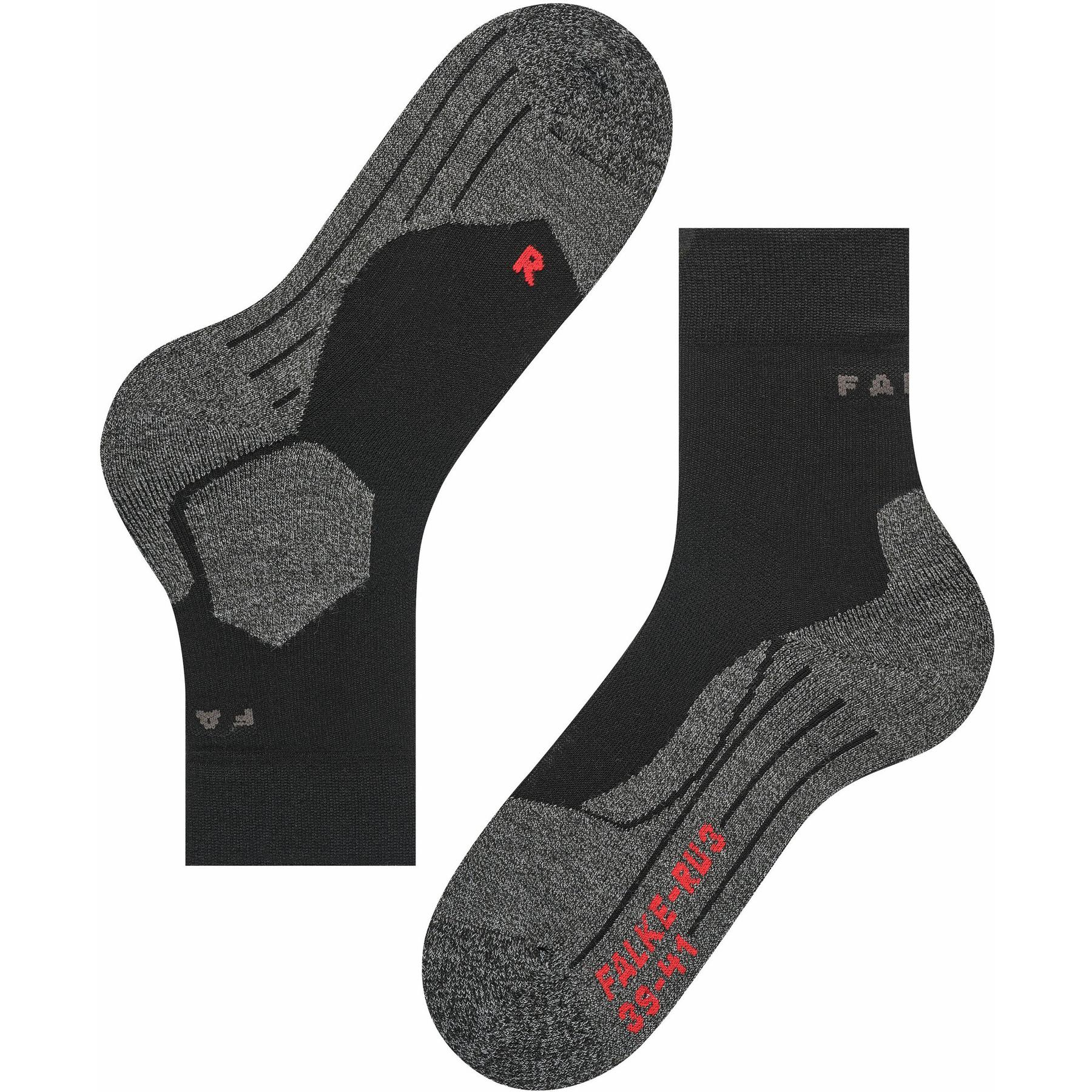 4043874017787 - RU3 Damen Laufsocken (Schwarz 35-36 EU) Funktionsunterwäsche