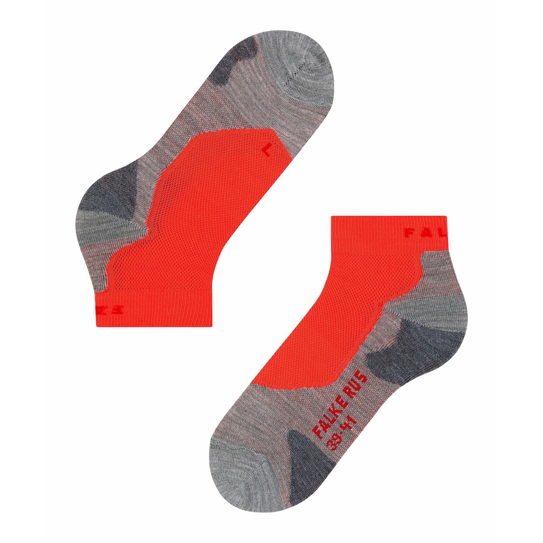 4043874700795 - RU 5 Short Herren Laufsocken (Hellrot 39-41 EU) Sicherungen